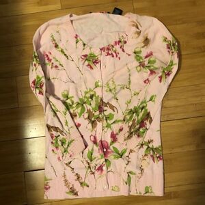 [ Arden B. ] EUC floral cardigan w beaded detail. #4